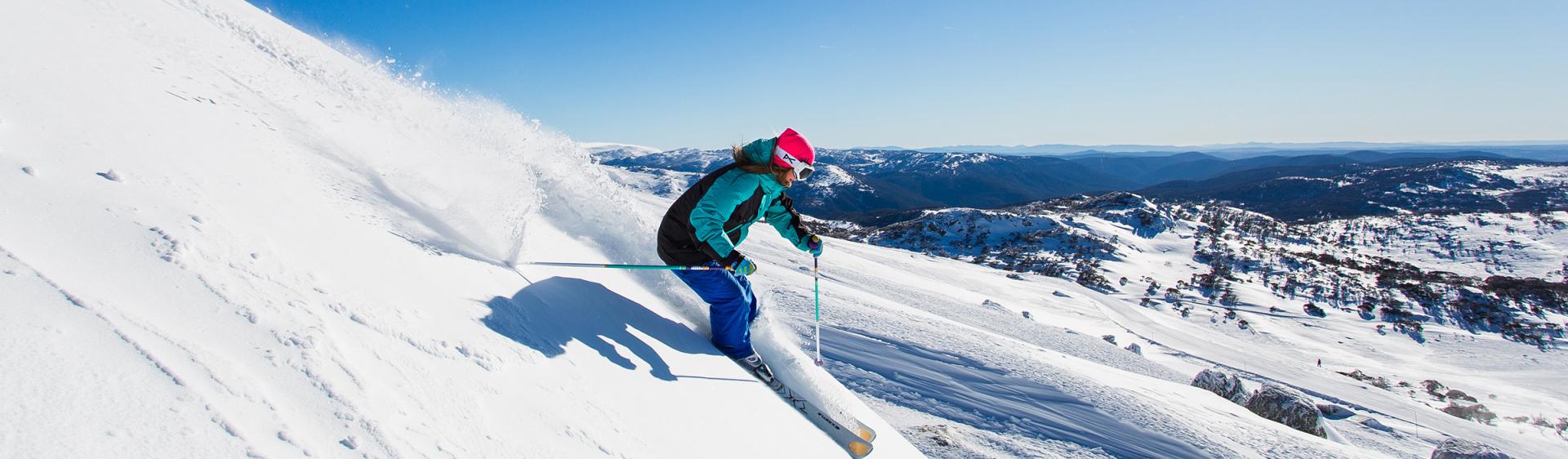 Skiing in Perisher, Snowy Mountains